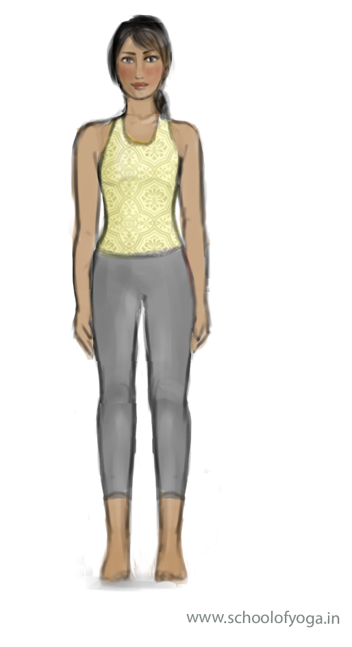 Tāḍāsana: Technique and benefits of the mountain pose - Image 2: Samasthithi-āsana