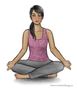 Sukhasana – comfortable pose – School of Yoga