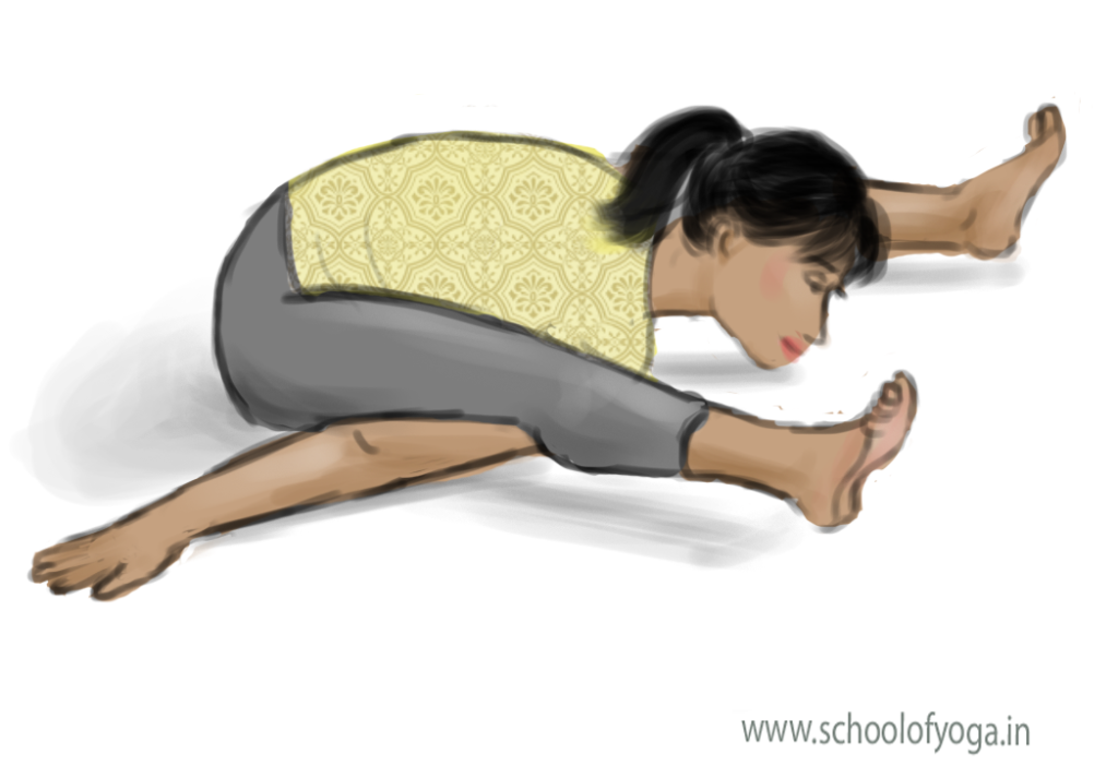 How to practice koormasana (turtle pose) safely - Image 1: Illustration of koormasana